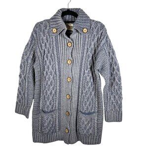 Kilronan Knitwear Sweater Women S Cardigan Cable Knit Fisherman Merino Aran Long